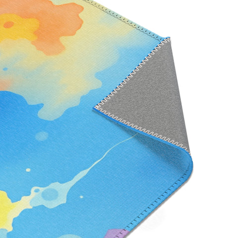 Blue Dance Watercolor Area Rugs