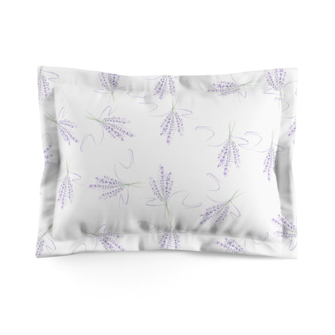 Microfiber Pillow Sham Lavender Lilac Dreams