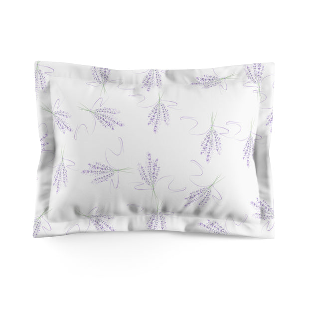 Microfiber Pillow Sham Lavender Lilac Dreams