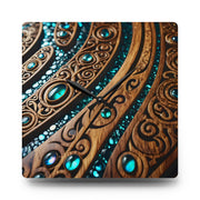 Wood and Paua Abalone Shell Design Acrylic Wall Clock