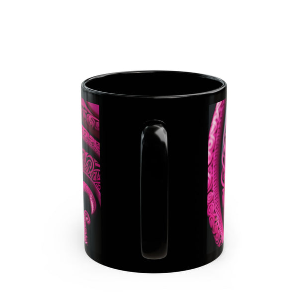 Pink Koru Black Mug (11oz, 15oz)