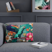 Emerald Green Parrot Paradise Cushion