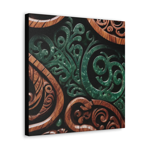Wood and Jade Pounamu Greenstone Classic Canvas