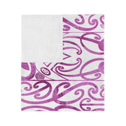 Purple Koru Velveteen Microfiber Blanket