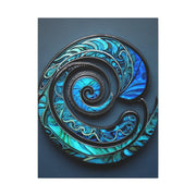 Stunning Blue Paua Abalone Shell Spiral Classic Canvas