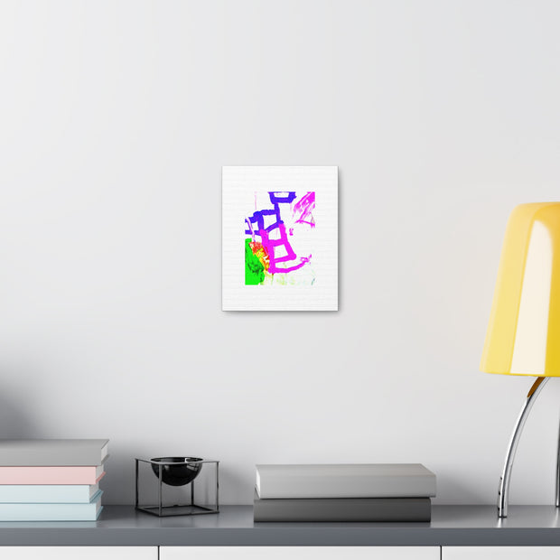 Canvas Gallery Wraps Pink and Blue Ladders Art