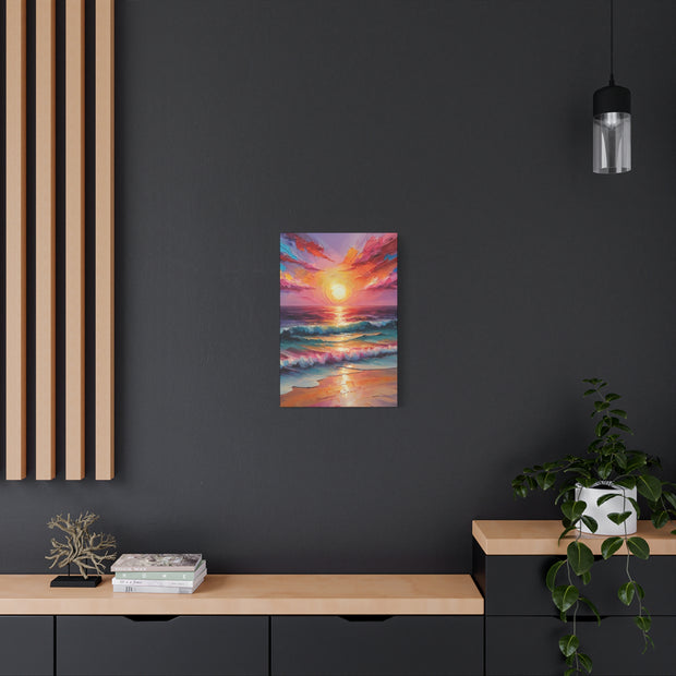 Beautiful Colorful Sunset Oils Classic Canvas
