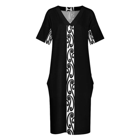 Design Baggy Dress With Pockets Black Koru