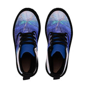 Women's Canvas Boots Blue and Pink Gradient