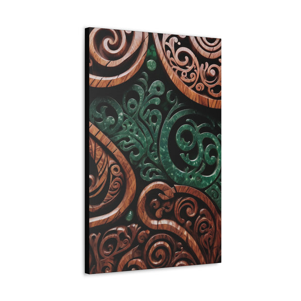 Wood and Jade Pounamu Greenstone Classic Canvas