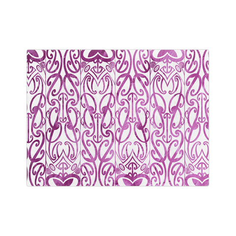 Purple Koru Velveteen Microfiber Blanket