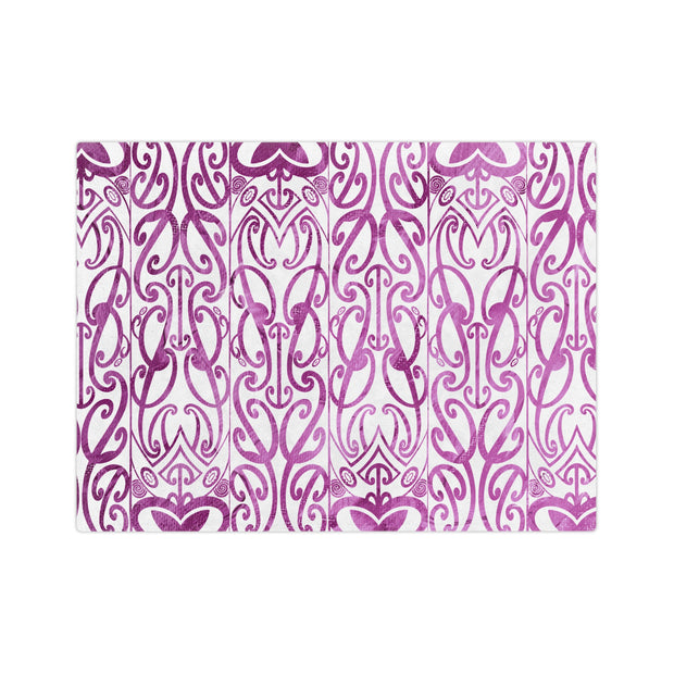 Purple Koru Velveteen Microfiber Blanket