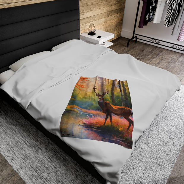 Deer Heaven Velveteen Plush Blanket