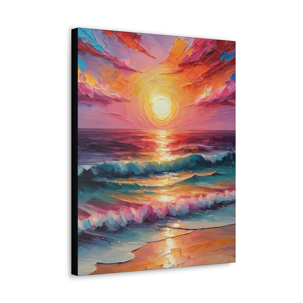 Beautiful Colorful Sunset Oils Classic Canvas