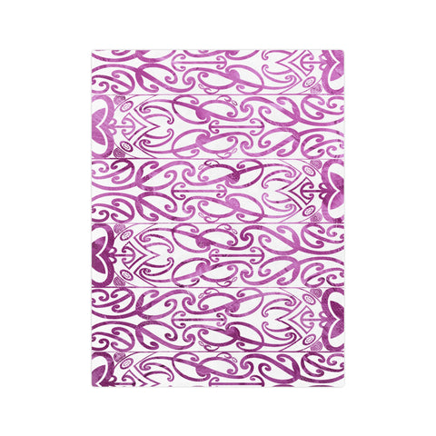 Purple Koru Velveteen Microfiber Blanket