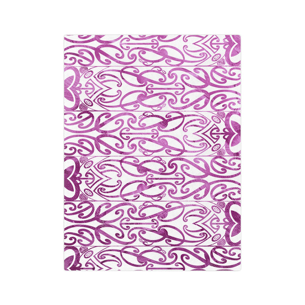 Purple Koru Velveteen Microfiber Blanket