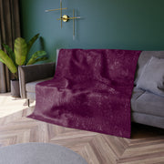 Mulberry Crushed Velvet Blanket