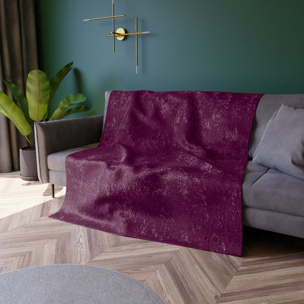 Mulberry Crushed Velvet Blanket