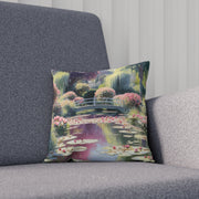 Monet Inspired Lily pond Cushion Watercolor