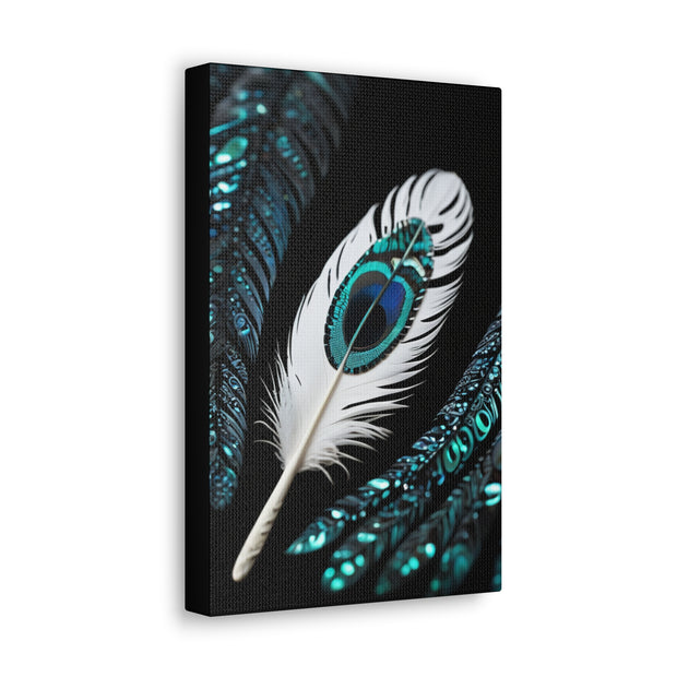Paua Shell Abalone Feather Classic Canvas