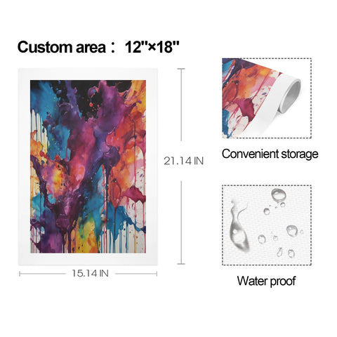 Colorful Watercolor Drip Art