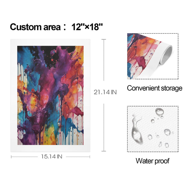 Colorful Watercolor Drip Art