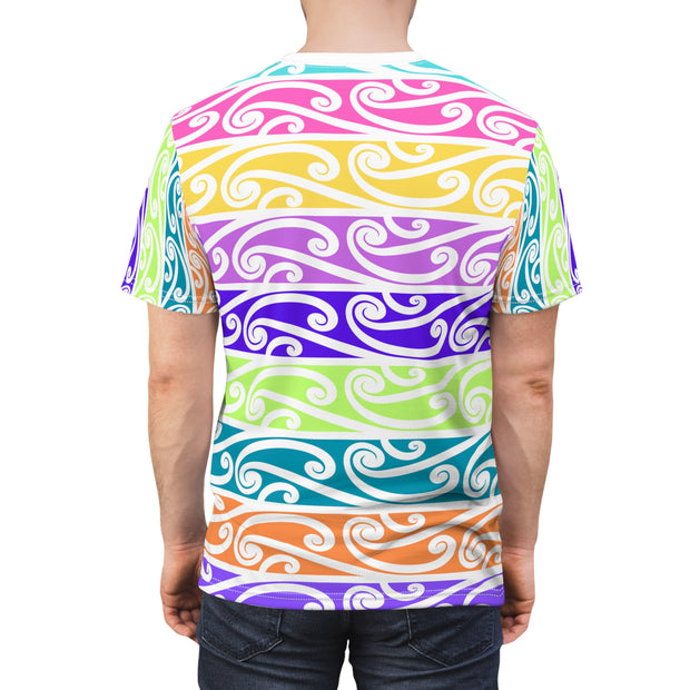 Colorful Koru Unisex Cut & Sew Tee (AOP)