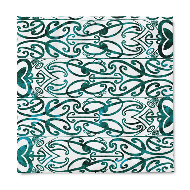 Dark Teal Koru Duvet Cover