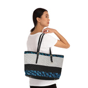 Blue White Black Snake Skin PU Leather Shoulder Bag