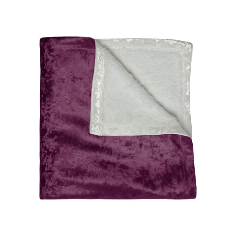 Mulberry Crushed Velvet Blanket