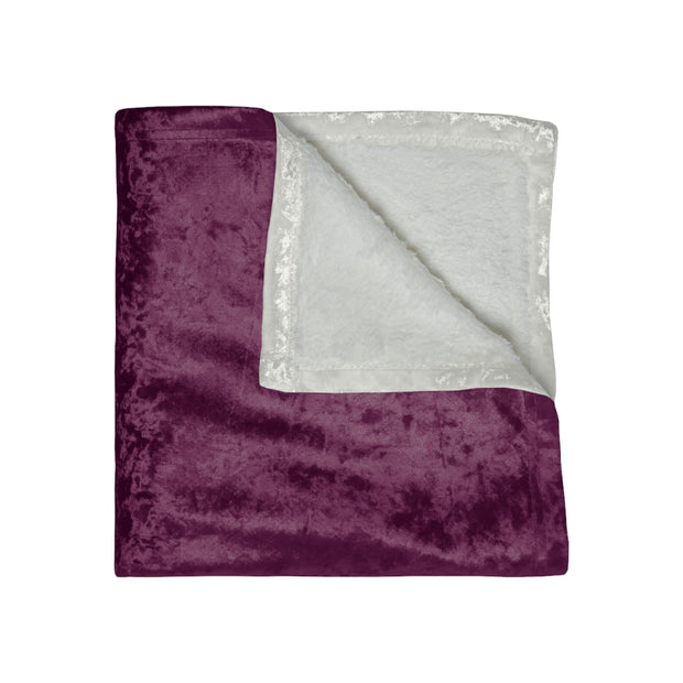 Mulberry Crushed Velvet Blanket