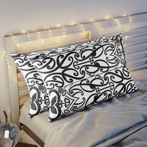 Black And White Maori Koru Pillow Sham