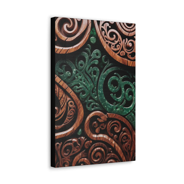 Wood and Jade Pounamu Greenstone Classic Canvas