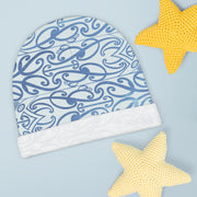 Light Blue Koru Baby Beanie (AOP)