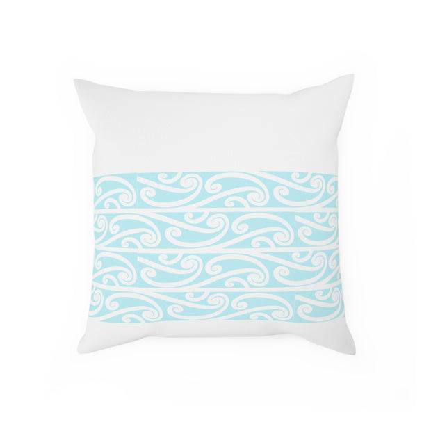 Pastel Aqua Blue Koru Cushion