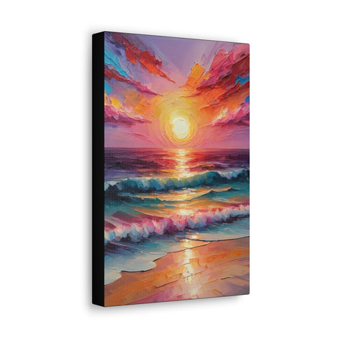 Beautiful Colorful Sunset Oils Classic Canvas