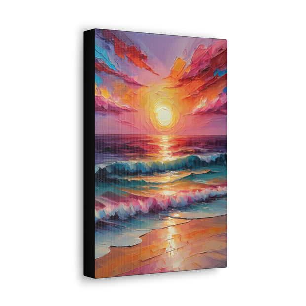 Beautiful Colorful Sunset Oils Classic Canvas