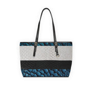 Blue White Black Snake Skin PU Leather Shoulder Bag