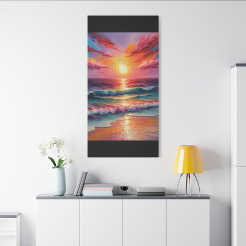 Beautiful Colorful Sunset Oils Classic Canvas