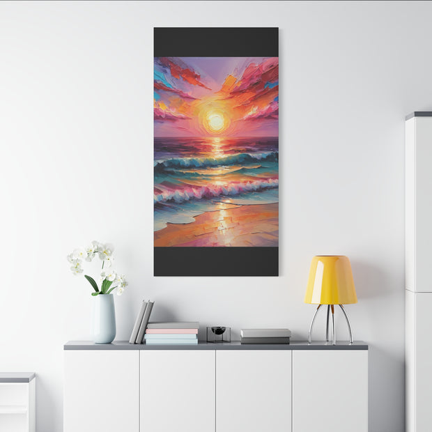 Beautiful Colorful Sunset Oils Classic Canvas
