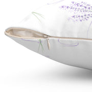 Spun Polyester Square Pillow  Lavender Lilac Dreams