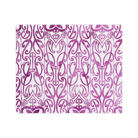 Purple Koru Velveteen Microfiber Blanket