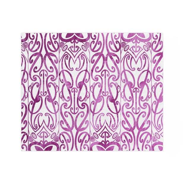 Purple Koru Velveteen Microfiber Blanket