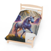 Magical Childrens Unicorn Horse Velveteen Plush Blanket