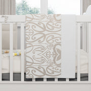 Pastel Beige Koru Soft Fleece Baby Blanket