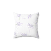Spun Polyester Square Pillow  Lavender Lilac Dreams