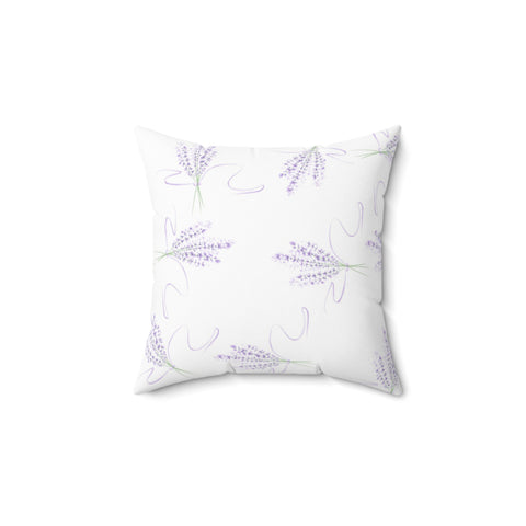 Spun Polyester Square Pillow  Lavender Lilac Dreams