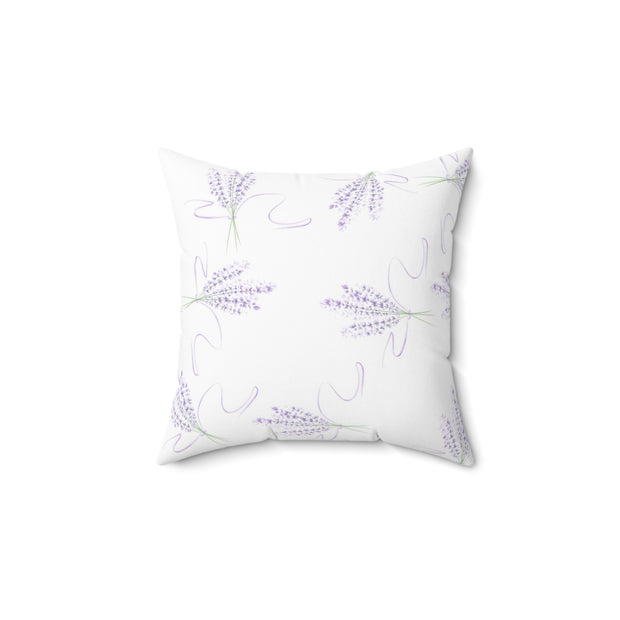 Spun Polyester Square Pillow  Lavender Lilac Dreams