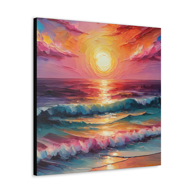 Beautiful Colorful Sunset Oils Classic Canvas