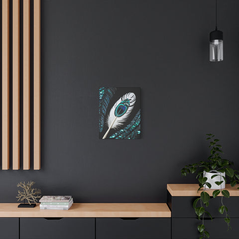 Paua Shell Abalone Feather Classic Canvas
